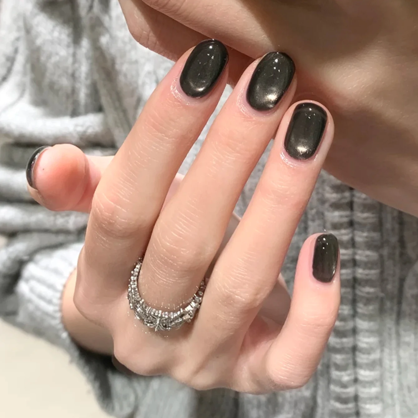 Dark Angel Black Glass Bead Ca - Nail Art Cat Eye Simple ulasan dan harga