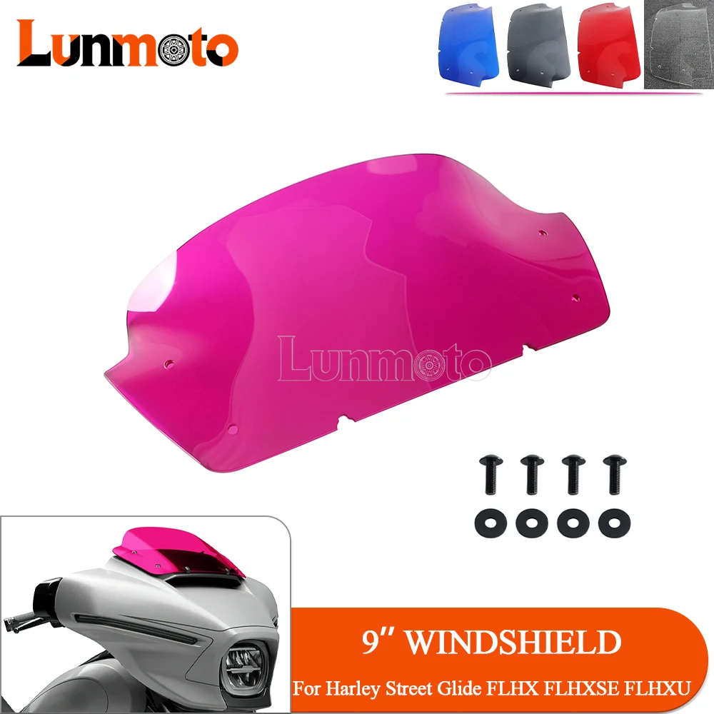 Front Windscreen For Harley CVO Street Glide FLHXSE 2023-2025 FLHX 2024-25 FLHXU 2025 Motorcycle Wind Deflector 9inch Windshield
