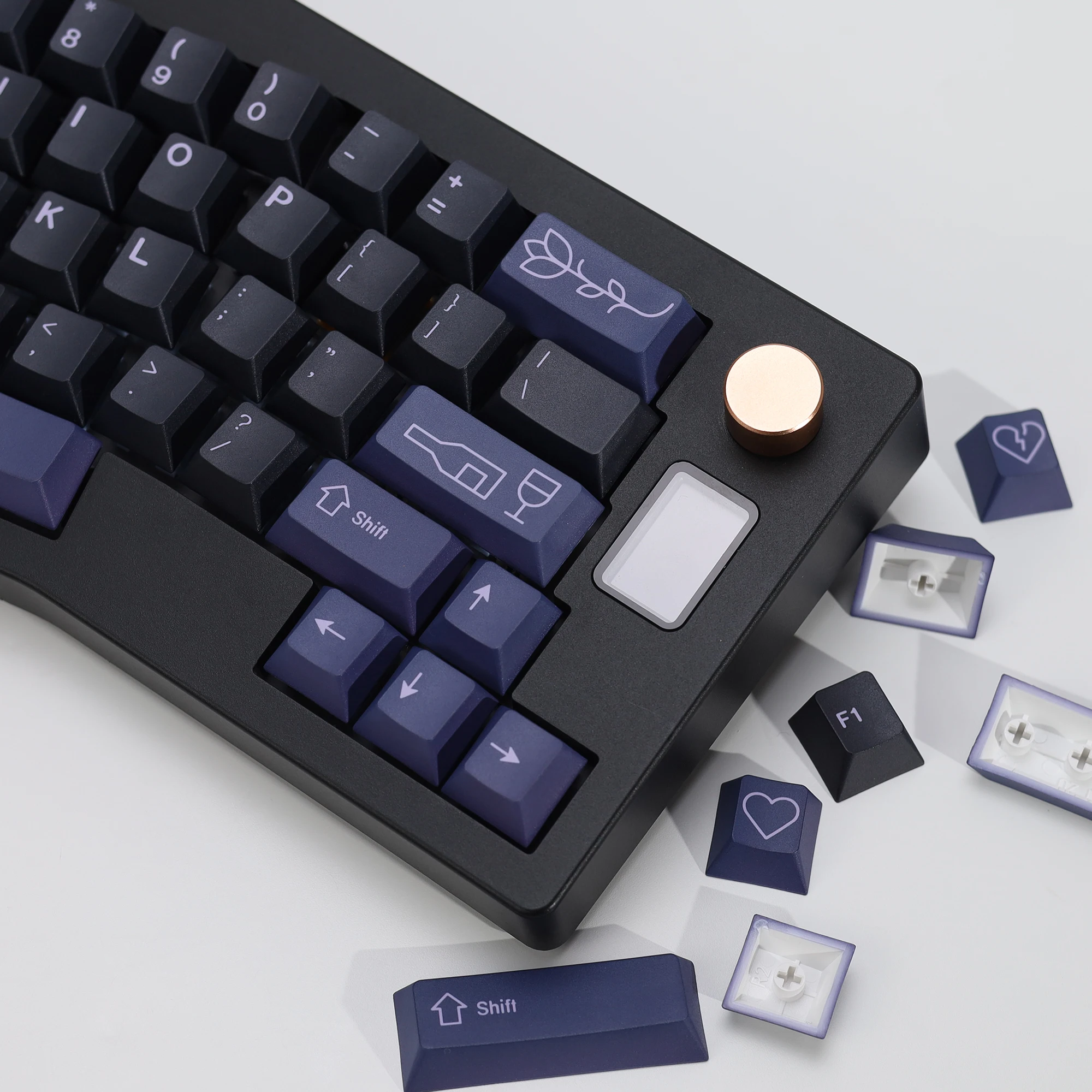 KBDiy Clone GMK Keycaps Retro GMK First Love Cherry Profile PBT ISO Keycap für magnetische Schalter Gaming Mechanische Tastatur KIT – Detail 19