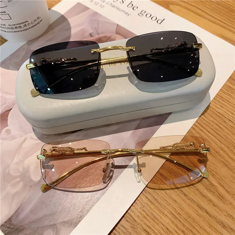 

Vintage Leopard Print Sunglasses Men New in Outdoor Casual Shades Women Stylish Retro Luxury Brand Design Sun Glasses