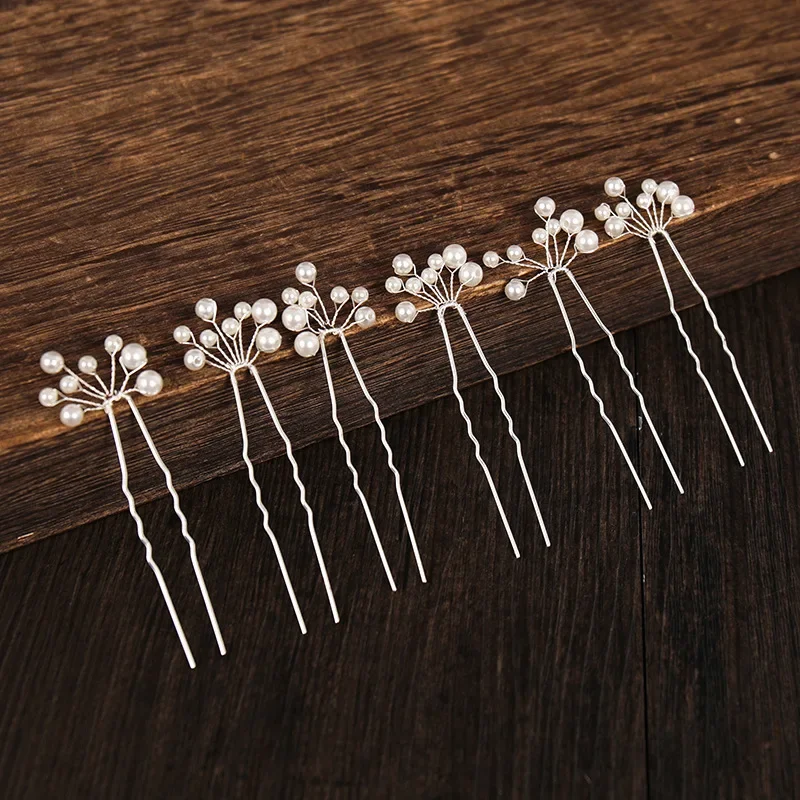 Pearl Bridal Hairpin Hair Clip Wedding Party Hair Pin Clip Bridal Wedding Hair Accessories Jewelry Pin Clip