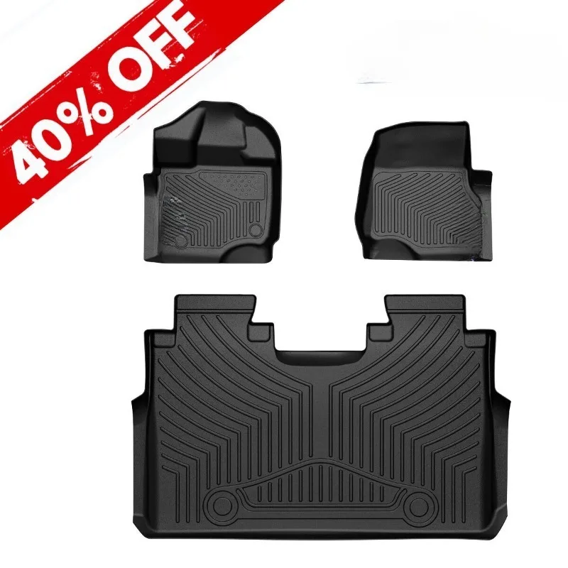 

All Weather Floor Liners Mats for 2015-2024 Ford F-150 Super Crew Cab TPE Rubber United States