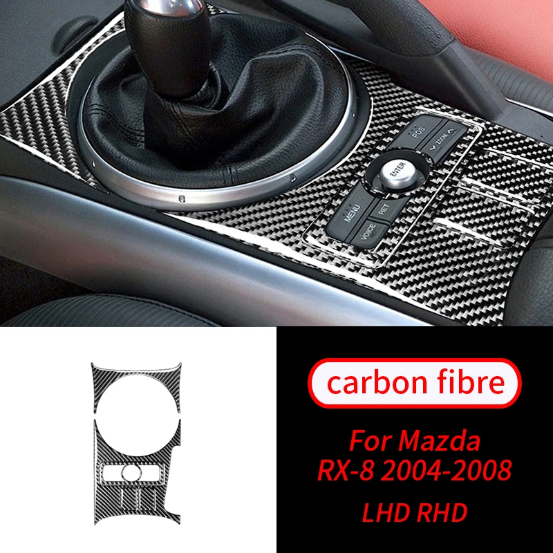 

For Mazda RX-8 2004-2008 Real Carbon Fiber Whole Gear Shift Panel Decor Trim Car Interior Accessories Car Interior Supplies