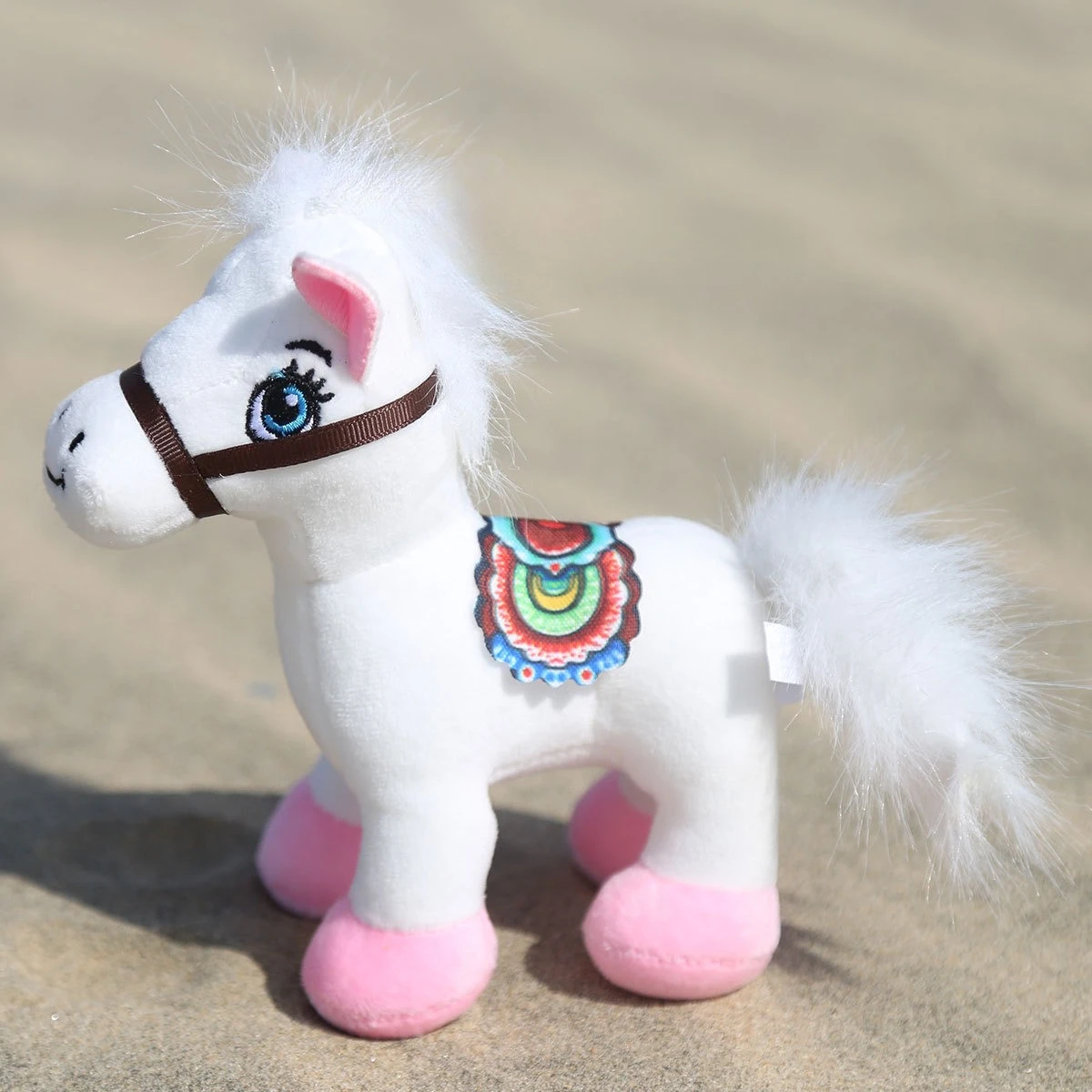 1-20PCS Leuke Paard Pluche Sleutelhanger voor Jaar van het Paard Childrens Nieuwjaar Gift Bag Decoratie Verjaardagscadeau Zodiac speelgoed