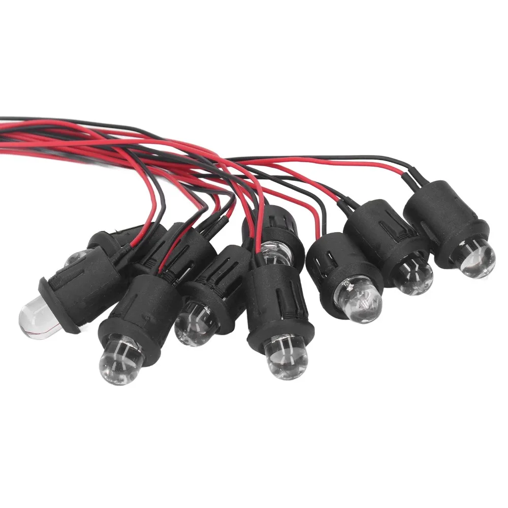 10PCS Easy Installation 10mm LED Light Lamp Bulb 12V Water Clear Bulb Pilot Light Indicator Board Indicator Wide Application