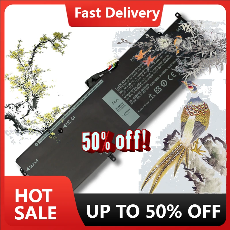

【Fast Delivery】New XCNR3 Laptop Battery For DellLatitude 13-7370 P67G Ultrabook Series P63NY N3KPR G7X14 7.6V 4474mAh