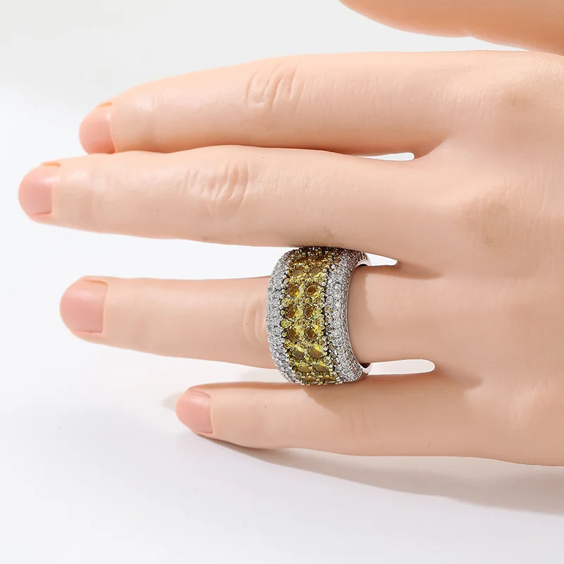Eternal Ring for Fashionable Women, with An Elegant Wide Design. It Is A Gift for Wedding Parties, Birthdays and Anniversaries