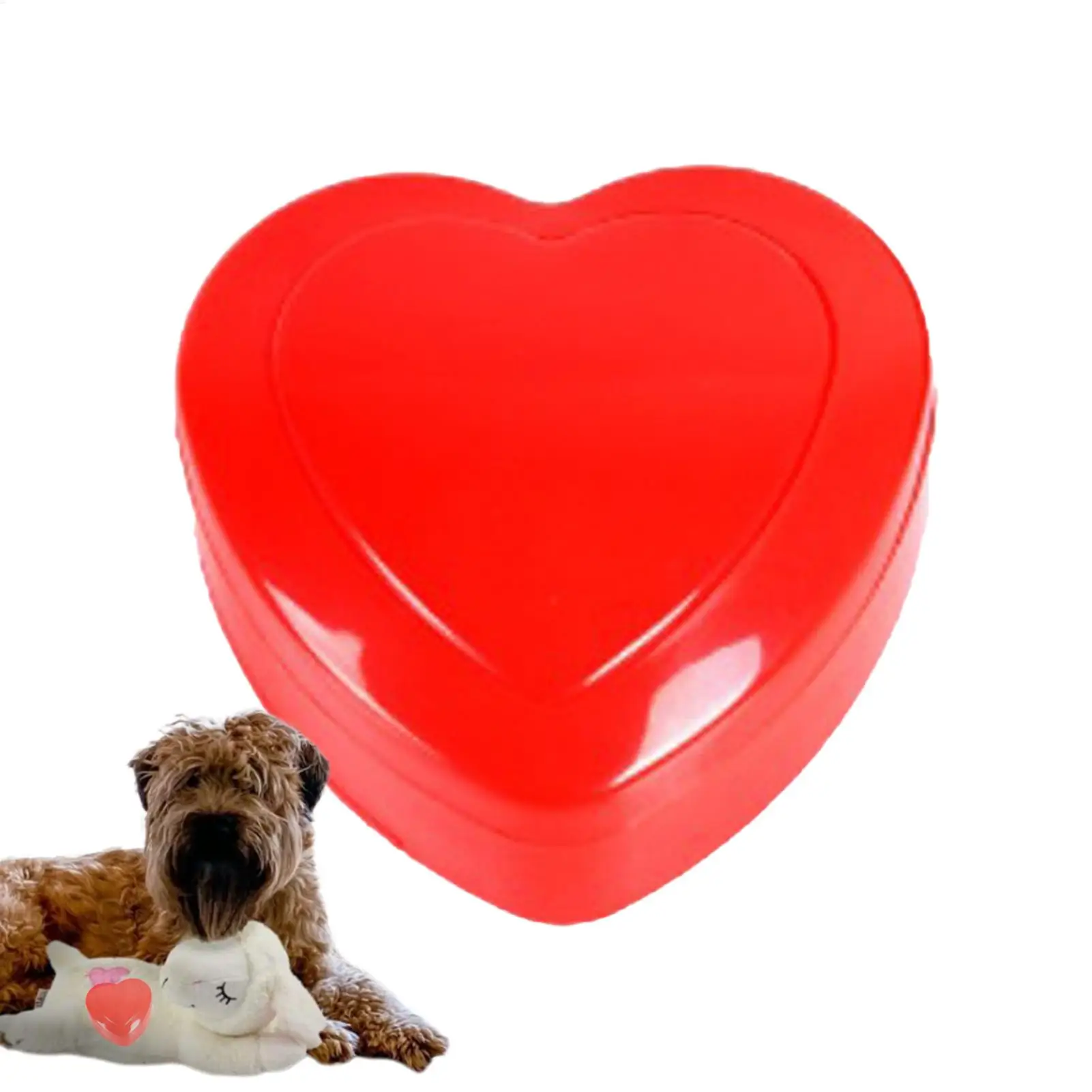Puppy Heartbeat Box Soothing Hug Toy Dog Simulated Heartbeat Pet Plush Toy Heart-Shaped Heartbeat Box Training Aid Relief Sleep