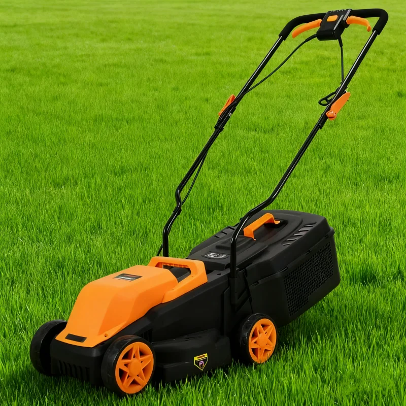 جزازة العشب المحمولة بالدفع اليدوي، جزازة العشب الكهربائية الجديدة من الدرجة الصناعية، المعدات الأصلية لقطع العشب بقدرة 1300 وات