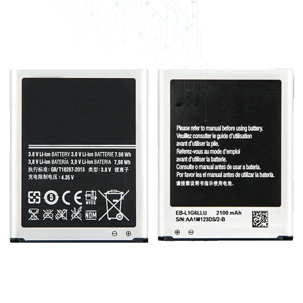 New EB L1G6LLU EB-L1G6LLU Battery For Samsung Galaxy S3 S III 3 I9300 I9300i I9082 I9060 R530 Grand Neo Duos