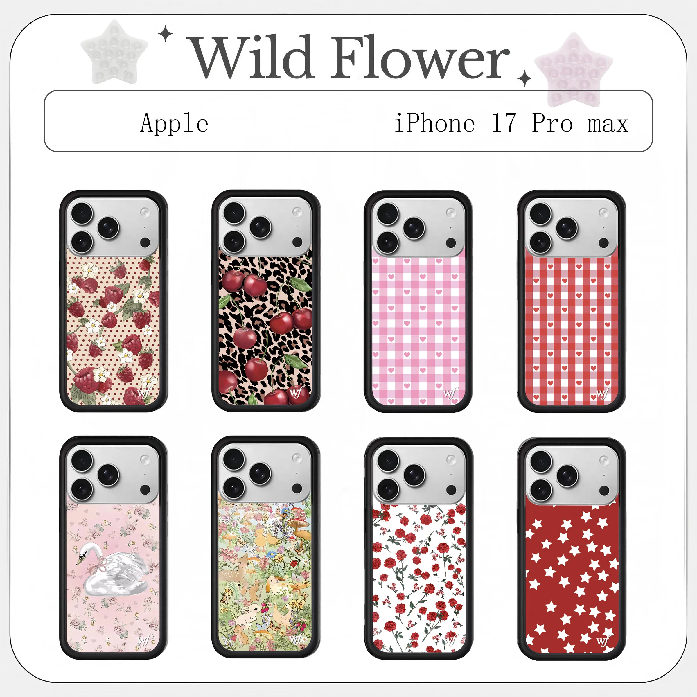 WildFlower Style Phone Case for iPhone 17 Pro Max 16 15 14 1