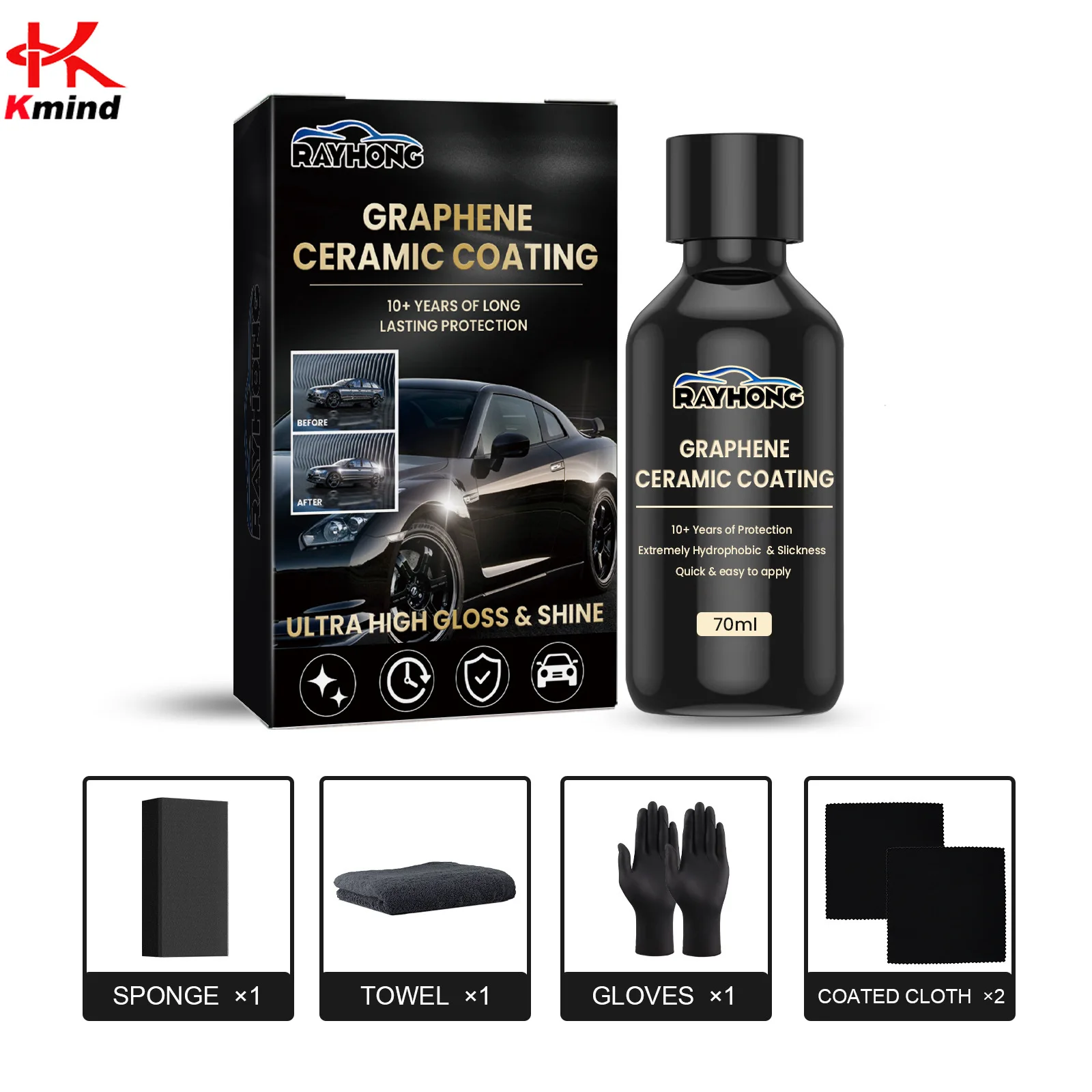 Car Graphene Ceramic Coating Ultra Water Crystalline Coating Waterproof Coating Glaze Sealer Car Paint Care