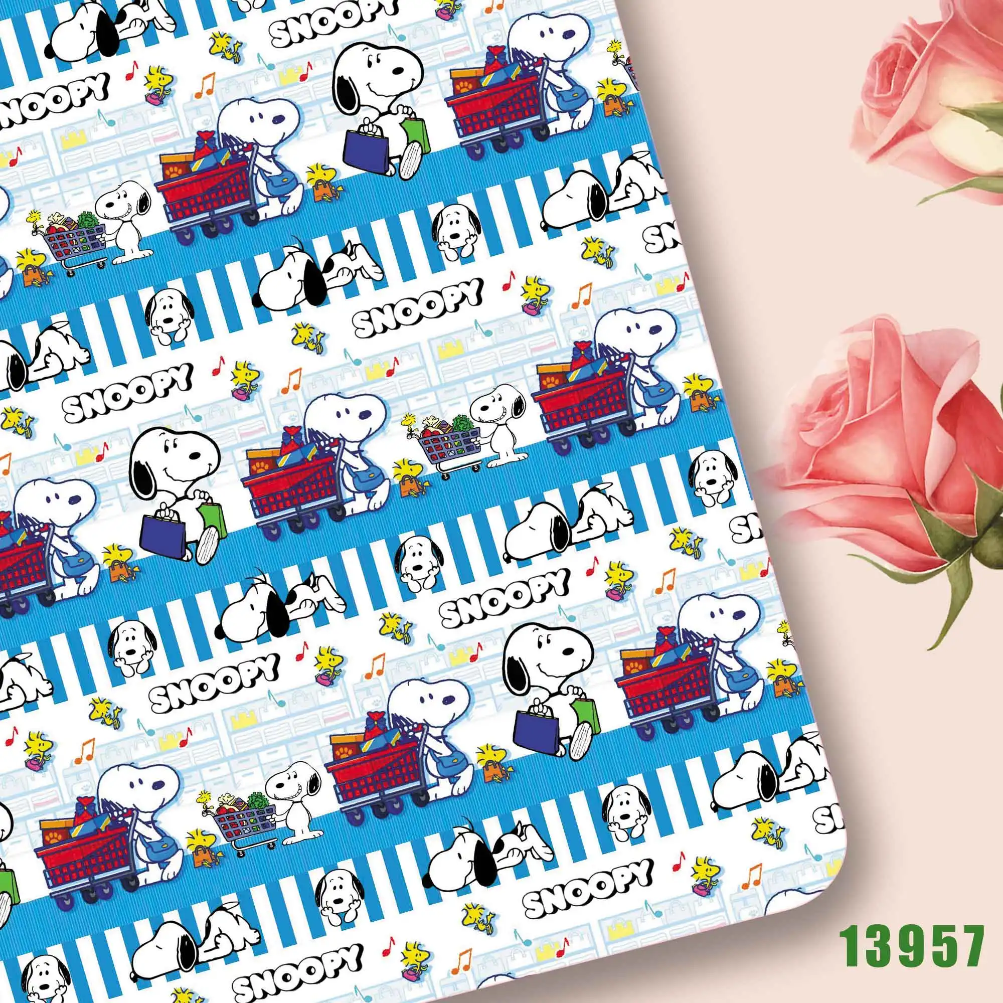 TAKARA TOMY Snoopy fabric140x50CM Cartoon printed fabric Patchwork Tissue Kid Home Textile Sewing Doll Dress Curtain