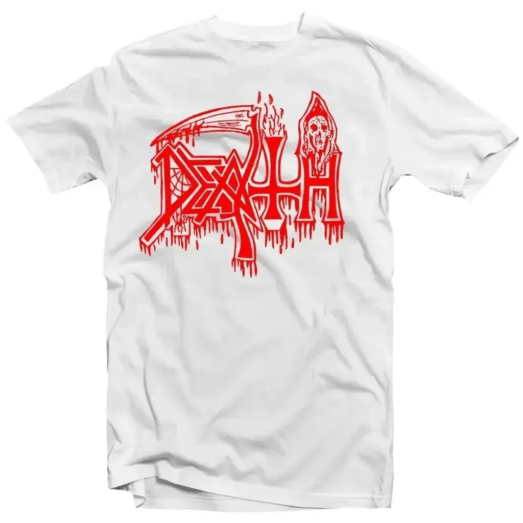 Death American Death Metal Band World Tour Merch T-Shirt Unisex 100% Cotton Crew Neck New Trendy Oversized Casual Top