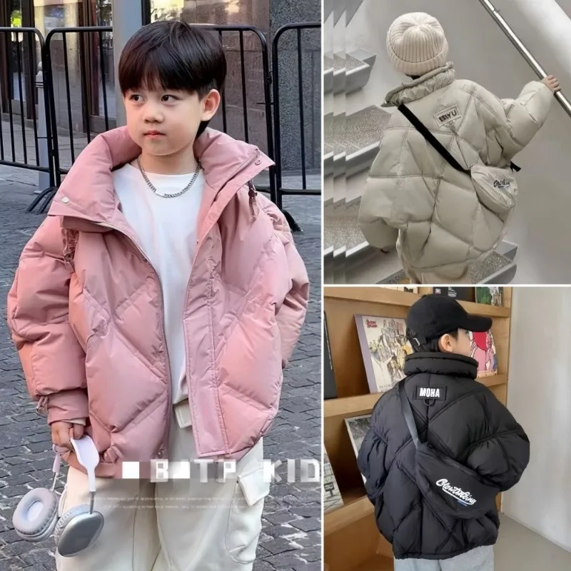 

Boys' Cotton Clothes Thickened Children's Cotton-padded Clothes 2025 Winter Clothes New Boys' Casual Handsome Single-piece Coat