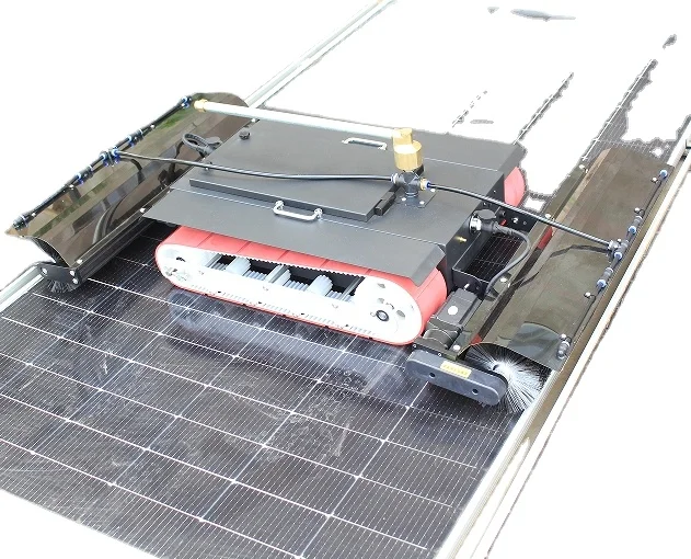 NBK Remote Cleaning Robot Glass Washer Robotic Machine Solar Panel Cleaning Equipment with Two 1100mm Brushes for Photovoltaic