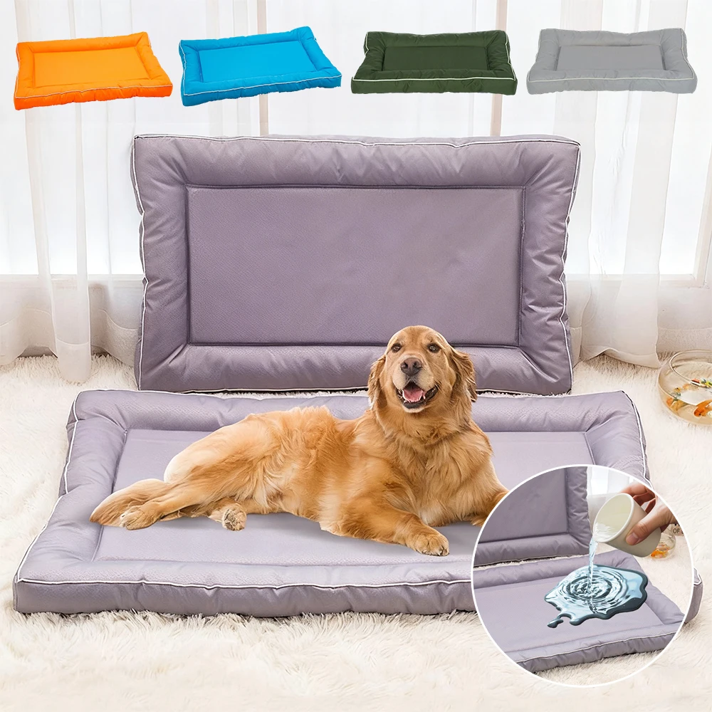 

Bite-resistant Dog Bed Soft Waterproof Pet Sleeping Mat for Kennel Puppy Non-slip Cat Nest Dogs Accessories Cama Para Cão 애견방석