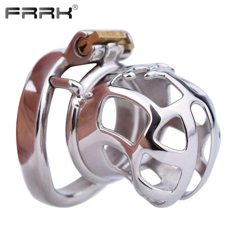 FRRK Male Chastity Cock Cage with Penis Rings for Adults 18 Sex Products Erotic Toys Entertainment BDSM Intimate Shop 정조대