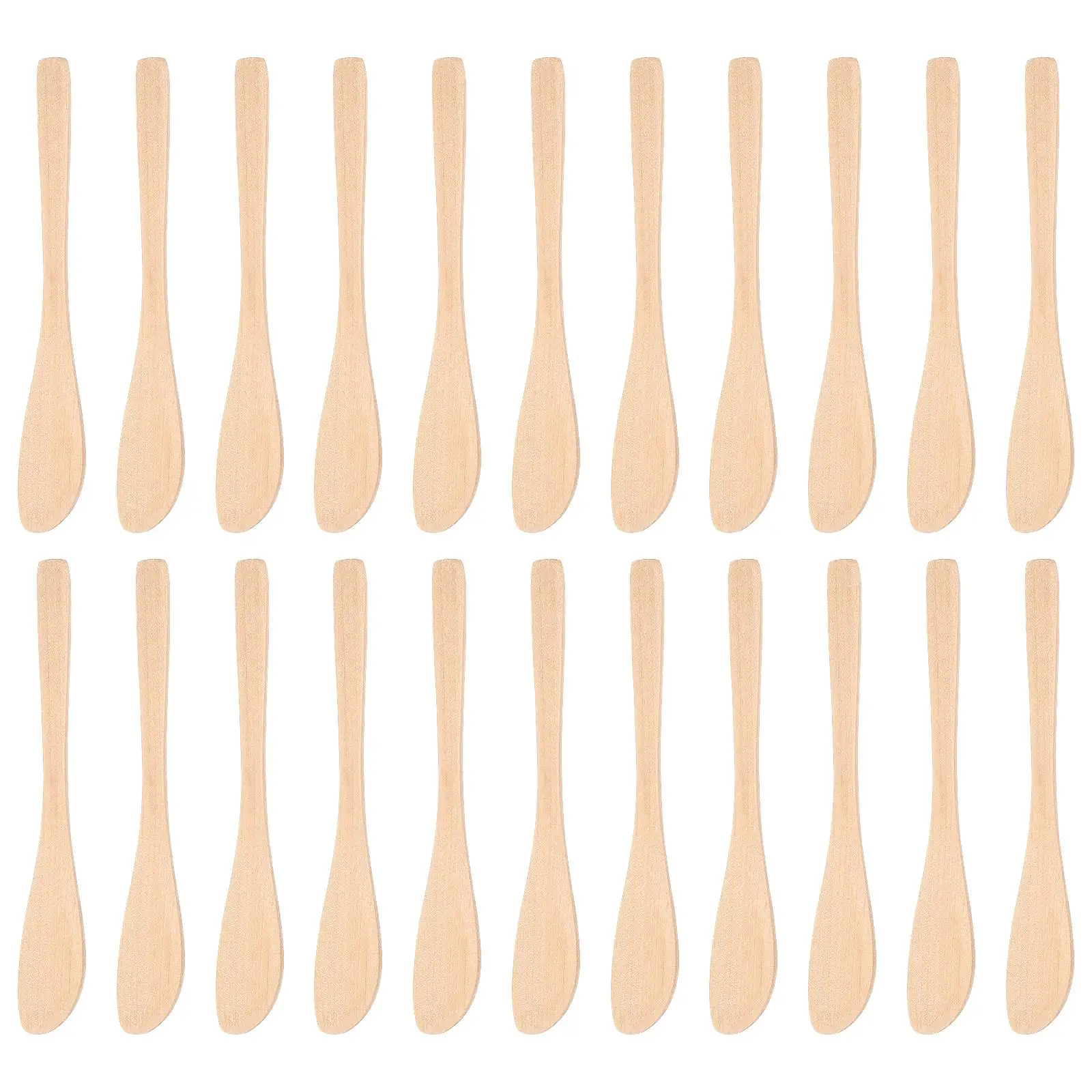 

20 Pcs Wooden Dumpling Spoon Butter Filling Spreading Tablespoon Cheese Cream Spreaders Kitchen Tools Eco Friendly Non Toxic