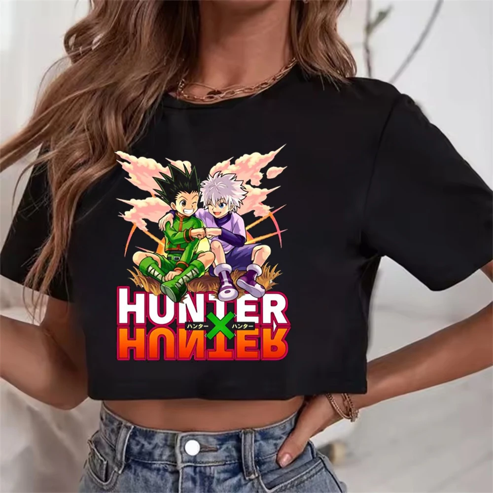 Hunter x Hunter crop top shoujo cutecore scene  gyaru dollette graphic shirt harajuku dollette vintage cheap funny