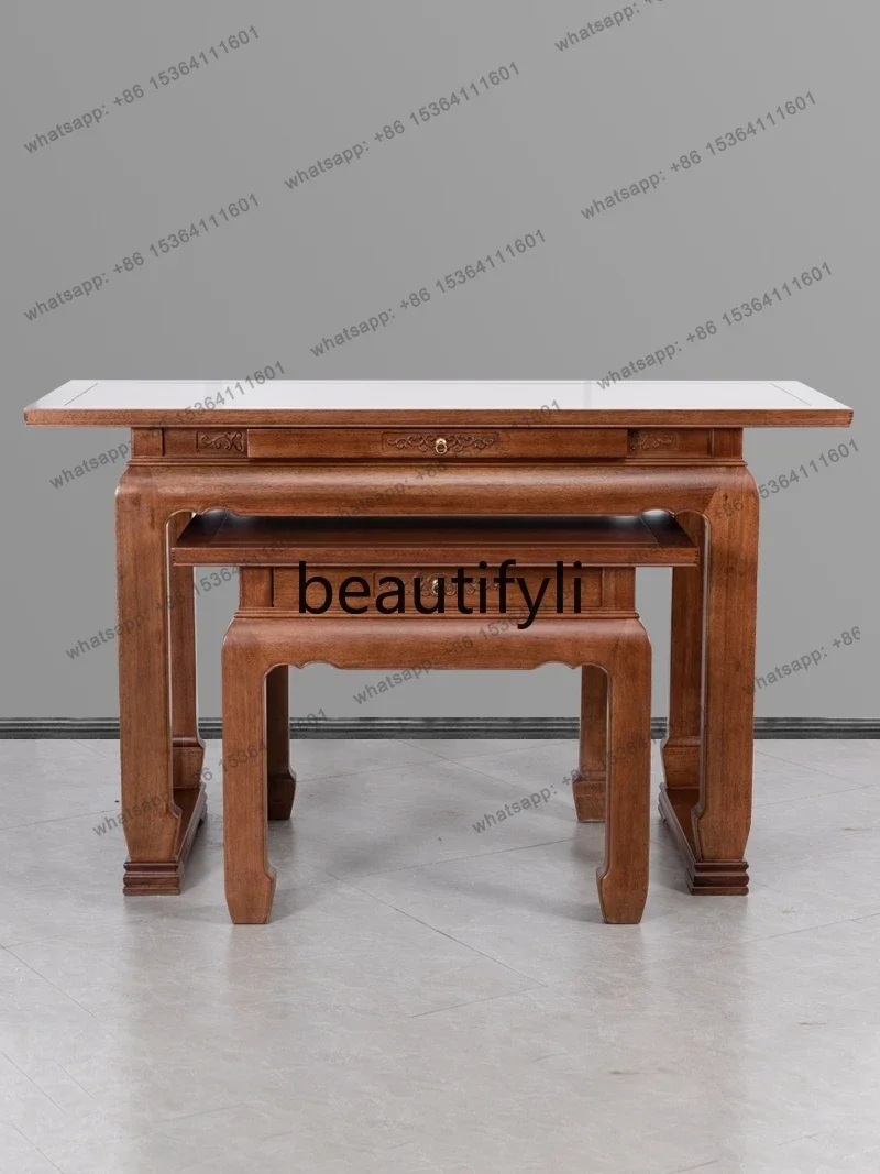 Factory DirectAll solid wood Guan Gong offering table New Chinese-style altar Modern living room Middle hall offering Buddha