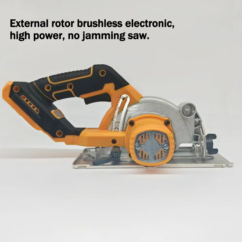 Sega circolare elettrica da 5,5 pollici Rotore esterno senza spazzole Utensili elettrici ad alta potenza a batteria compatibili con la batteria Dewalt 18V