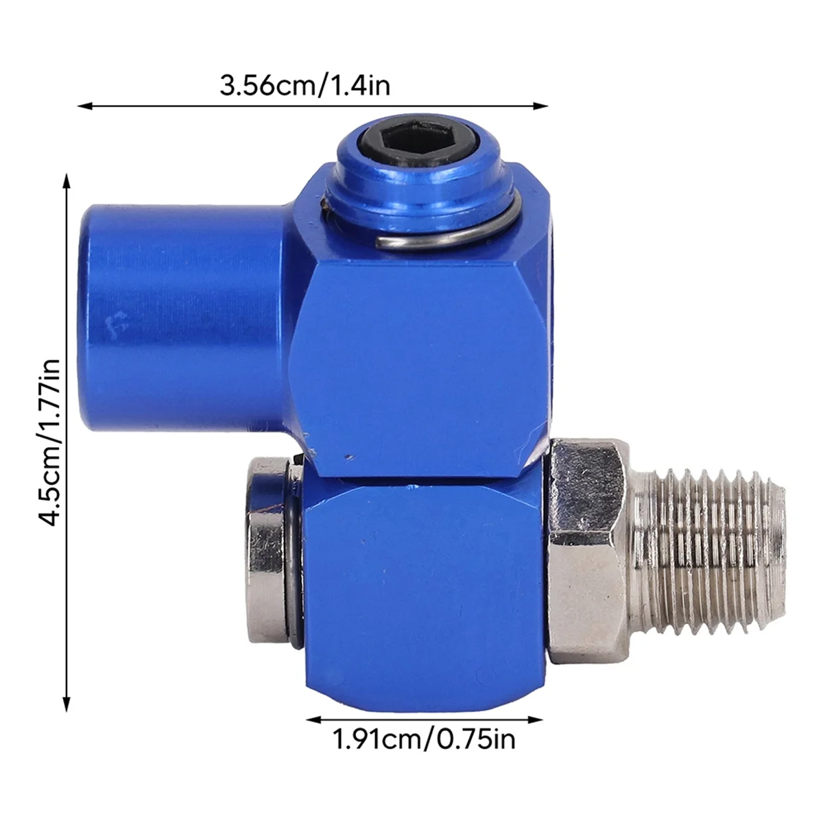 New 1/4in NPT Swiveling Air Fitting Hose Connector 360° Rotating Pneumatic Tool Adapter 150PSI(4Pcs )