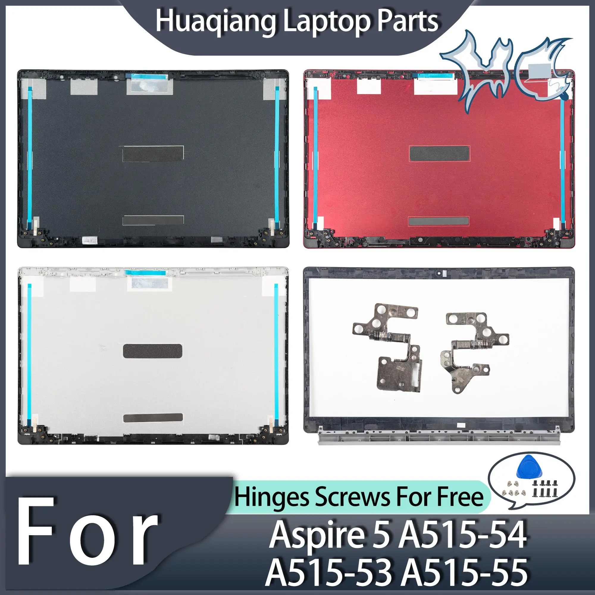 

Задняя крышка ЖК-дисплея для Acer Aspire 5 A515-54 A515-53 A515-55 A515-55G S50-51 N18Q13, ремонтная рамка для ЖК-петлей, чехол серебристый/темно-серый/красный