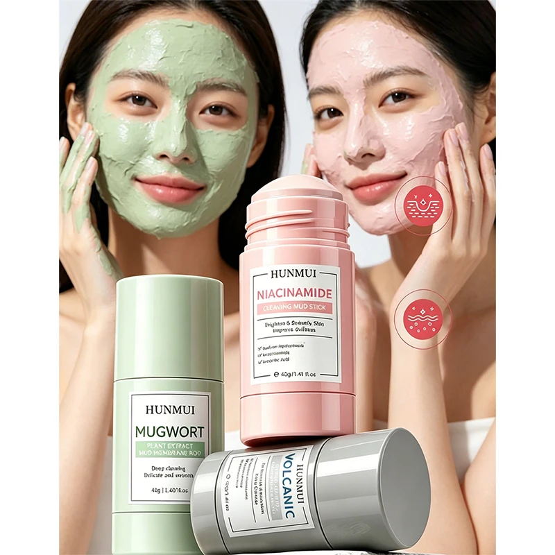 Deep Cleansing Mask Stick Blackhead Remover Solid Mud Mask Facial Moisturizing Purifying Clay Cleansing Stick Portable Skincare