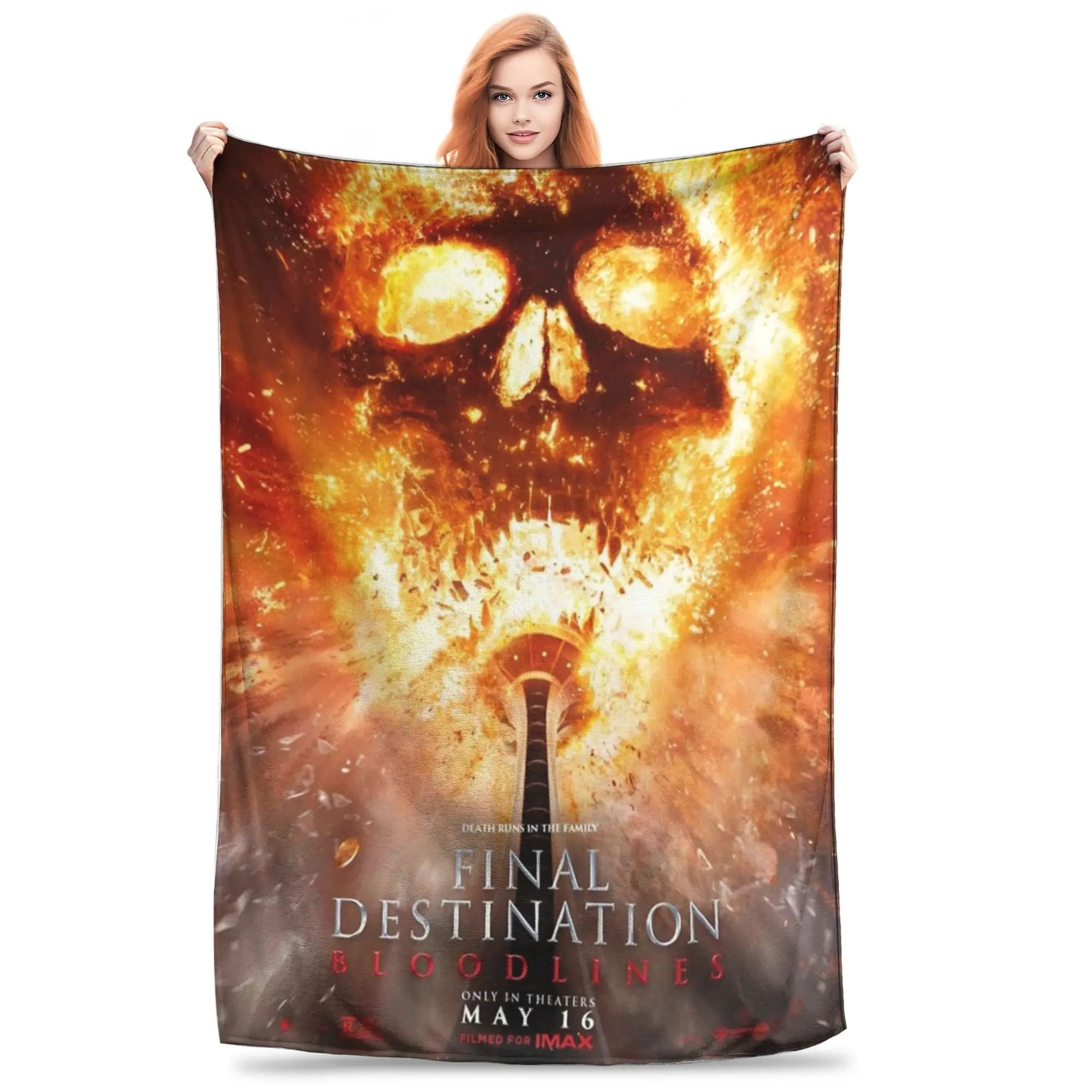 

Одеяло Relax Final Destination Bloodlines, аксессуары, декоративное одеяло для дивана, супер мягкое плюшевое одеяло из кораллового флиса для дивана