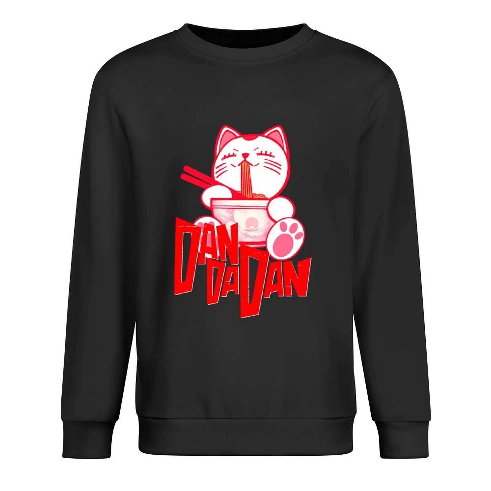 

Cat Turbo Granny Eating Ramen Noodles - Fan Art Pullover tracksuit men anime clothing autumn new products sweatshirt for men