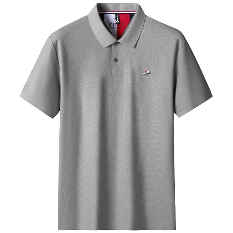 8XL 7XL 6XL 2025 New Summer High End Luxury 100% Cotton Polo Shirt Men Tops Fashion Embroidery Mens Shirts Loose Lapel Tshirts
