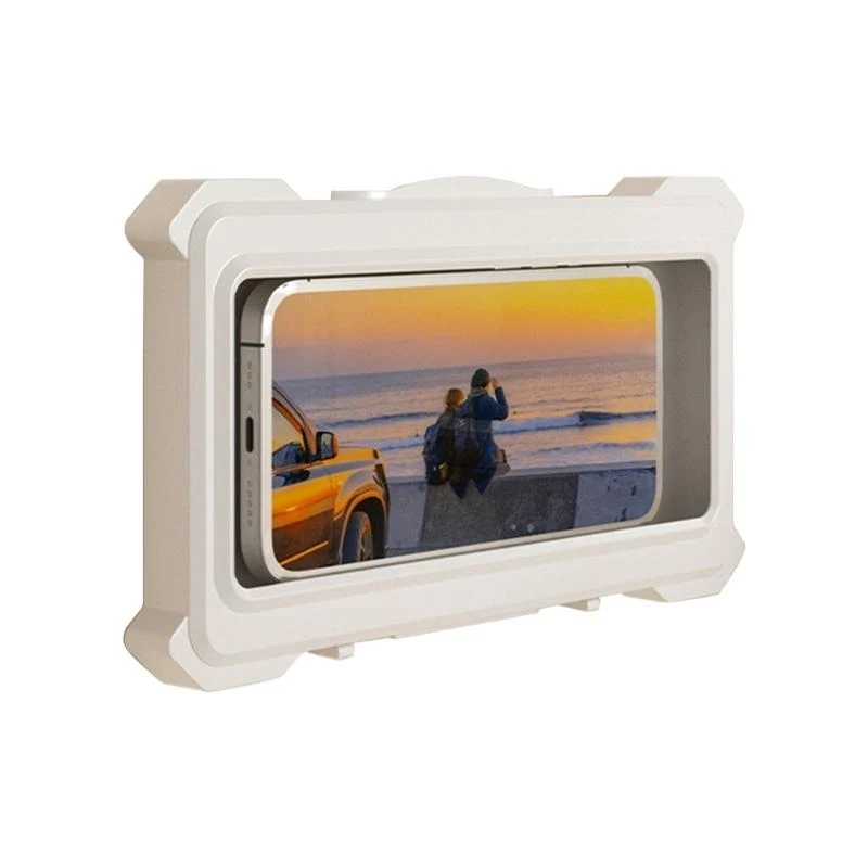 581E Shower Phone Holder Waterproof Cell Phones Holder Box Rotatable Cell Phones Holder with High Definition Touch Screens