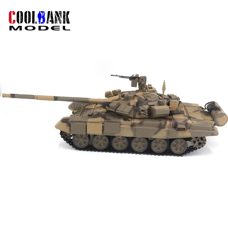 COOLBANK 2.4Ghz Heng Long 1/16 RC Tank 7.0 Ver. Russia T90 3938-1 tanque de guerra Tank Model BB Gun IR Battle RC tank toys Boys