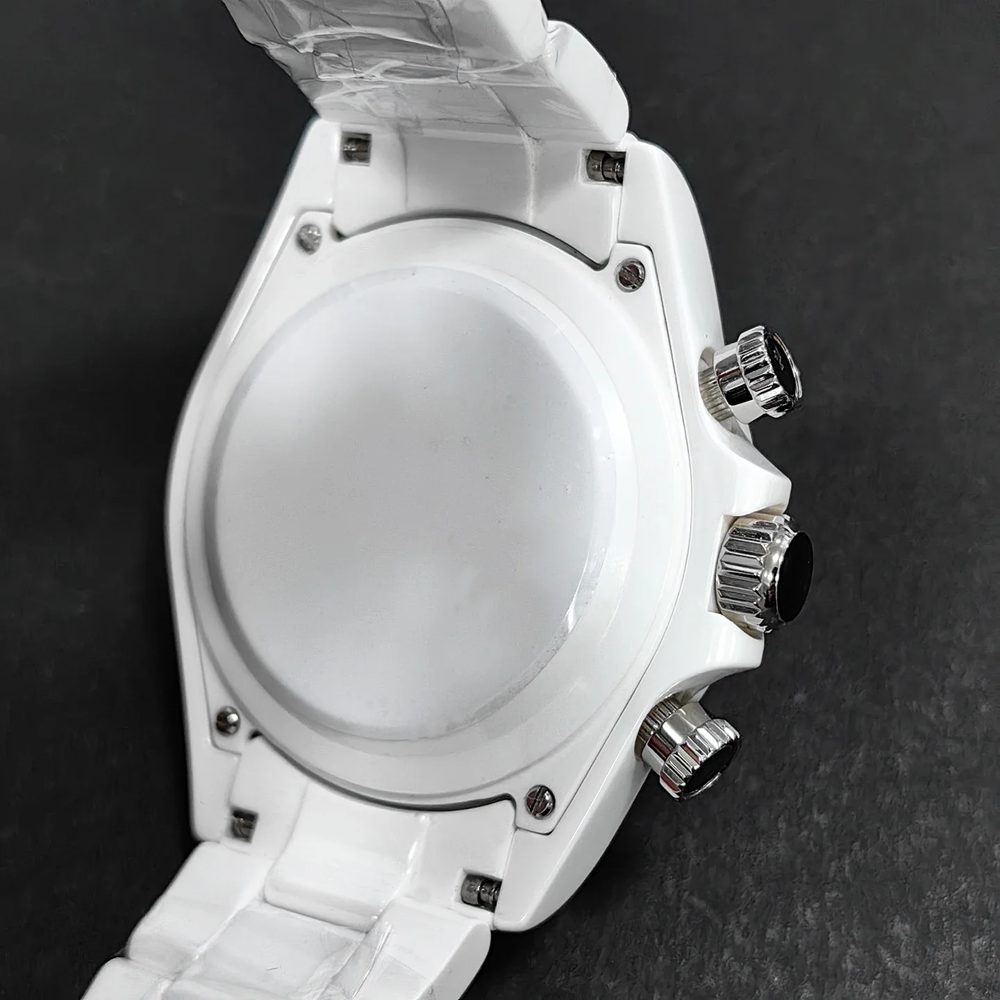 Watch Accessories Compatible with VK63/4130 Movement Ceramic Watch Case Combination White/Black Ceramic Case