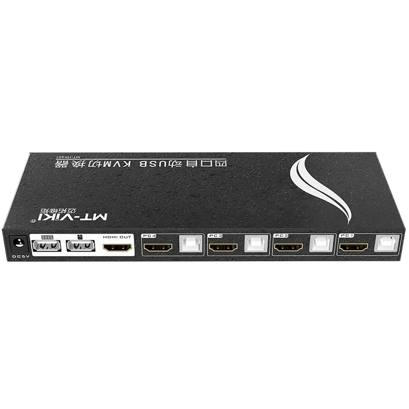 Hotkey HDMI KVM Switch 4K 60Hz, MT-VIKI USB 4 Port HDMI KVM Switcher 4 In 1 Out