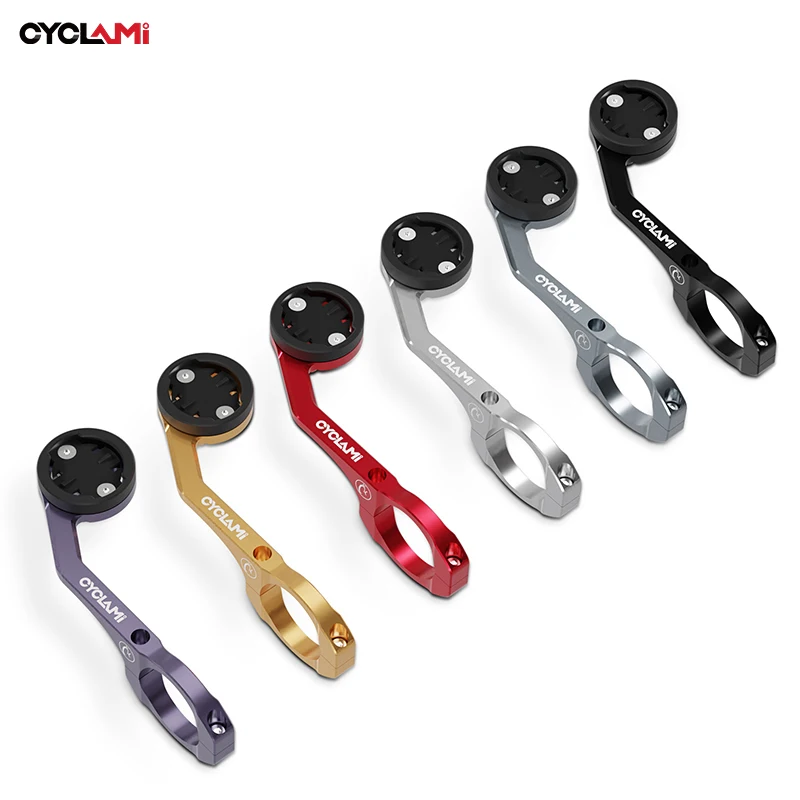CYCLAMI dwustronny uchwyt na komputer rowerowy ze stopu aluminium MTB Road uchwyt na reflektor GPS Bracke do roweru GARMIN XOSS IGPSPORT