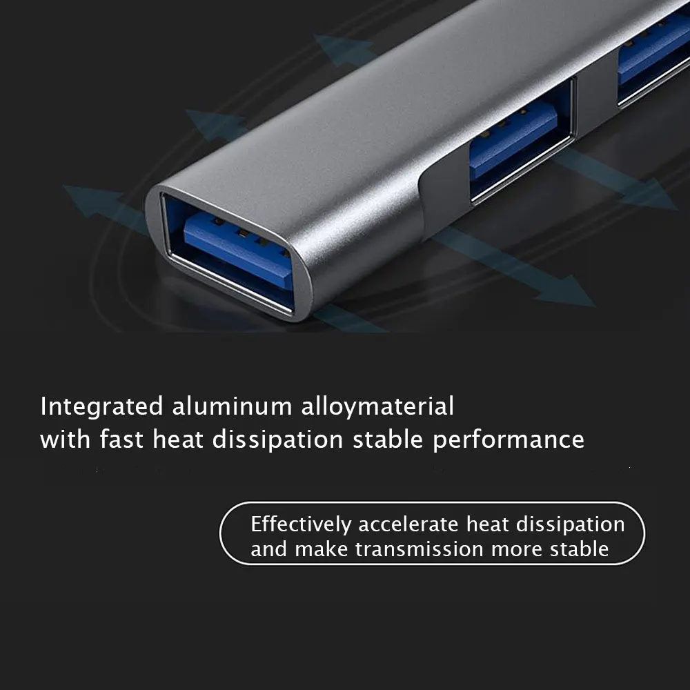 Zedify Pro 4-Port USB-C Aluminum OTG Hub 46 S7e2aa915b9784bbfa12ccf3595725492t