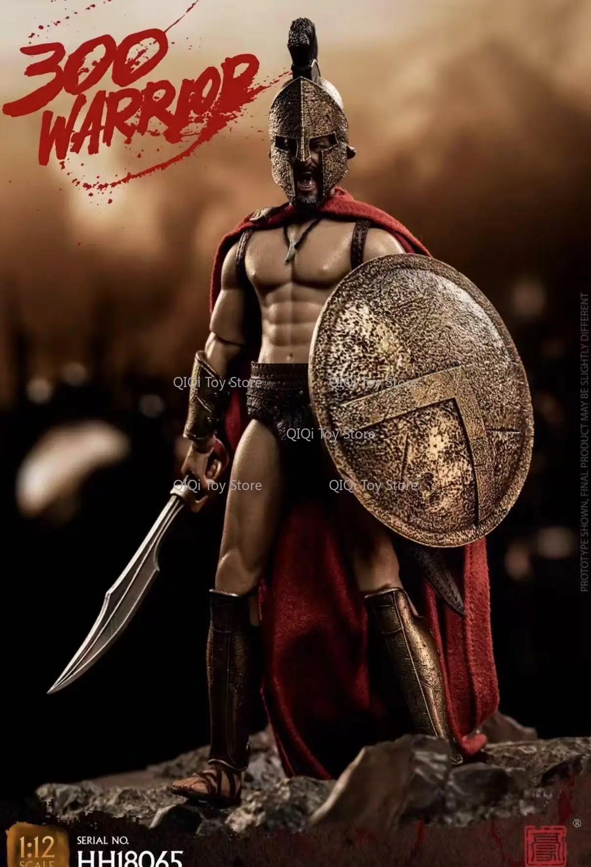

HH18065 Spartan 300 Warriors King 1/12 Movable Doll Soldier