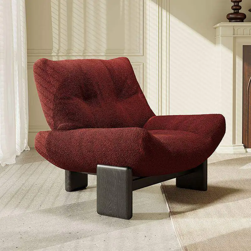 #Single Leisure Sofa Chair Modern Design Spine-Protecting Fabric Living Room Lazy Light Home Furniture