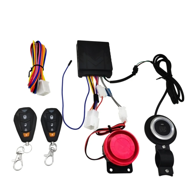 

2024 New Motorbike Anti-Theft Alarm Security System Remote 125dB Horn Keyless APP Control