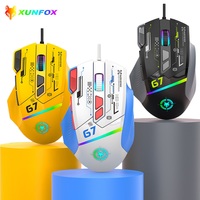 XUNFOX G7 Wired Gaming Mouse With RGB Lighting High-Precision 12800 DPI Sensor Tactile Mechanical