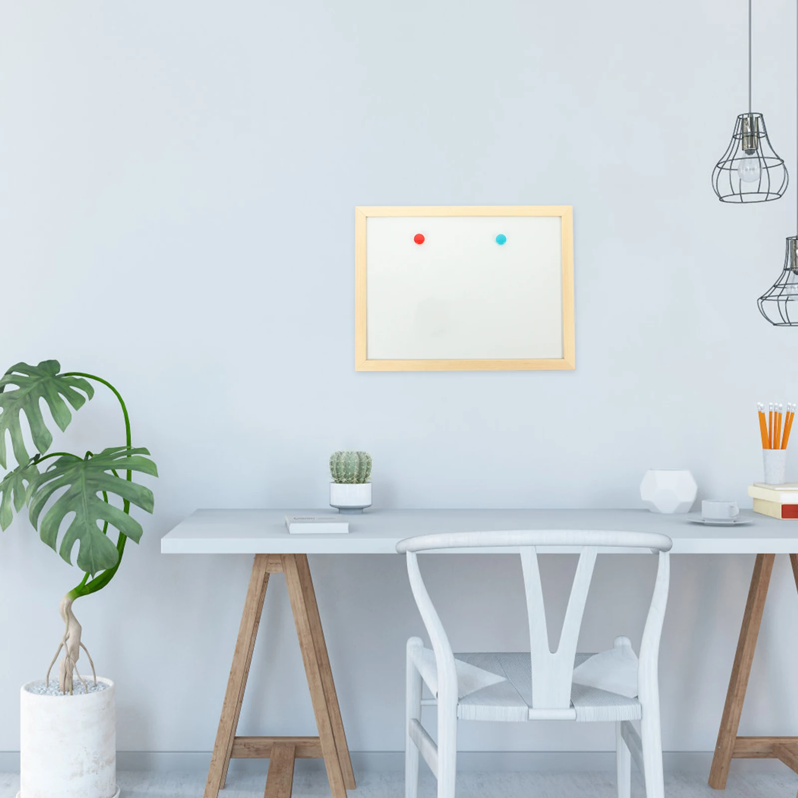 Double Sided Cork White Board 30x40cm Wall Mountable Removable Pins Included Office Home Bulletin Writable Boards