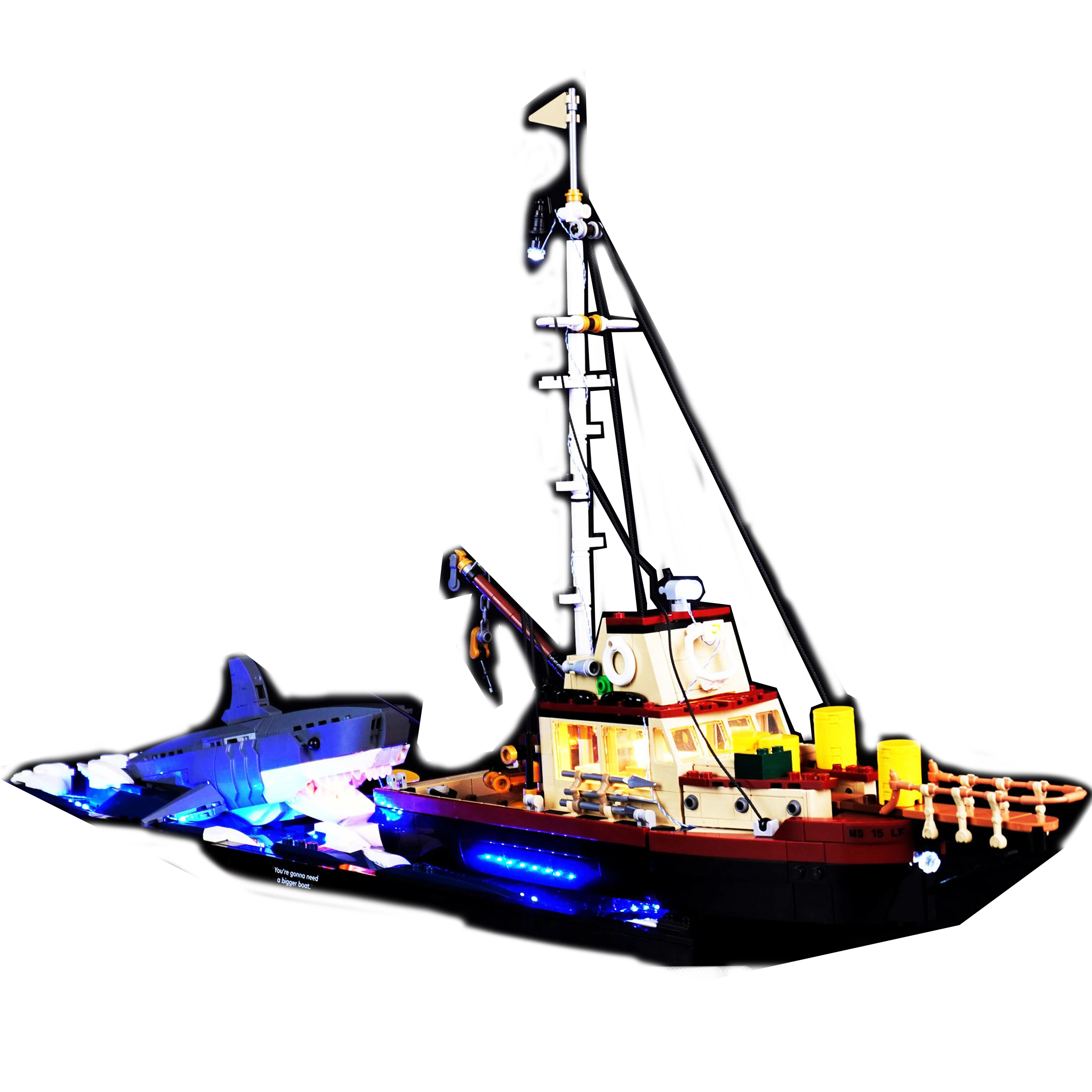 DIY ชุดไฟ LED Ocean Explorer รีโมทคอนโทรลชุดแสงสำหรับ 21350 เรือและปลาวาฬอาคารบล็อกชุดไฟเท่านั้น