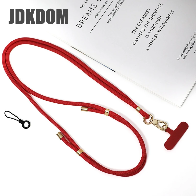 JDKDOM الهاتف المحمول الحبل 85 سنتيمتر Crossbody قابل للتعديل طول الحبل مكافحة فقدان حبل سلسلة الهاتف المحمول