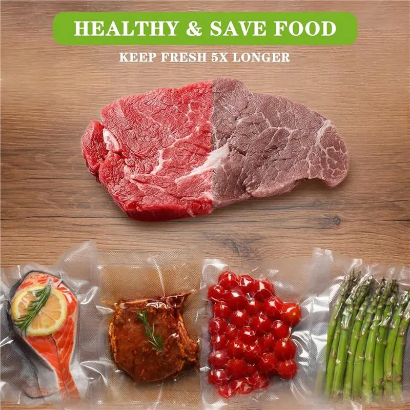 【ALLOWANCE】2X ماكينة تفريغ الهواء للأغذية - موفر طعام محمول لاسلكيًا مع 10 قطع من أكياس السدادة، لحفظ الطعام والحفاظ على الطعام #5