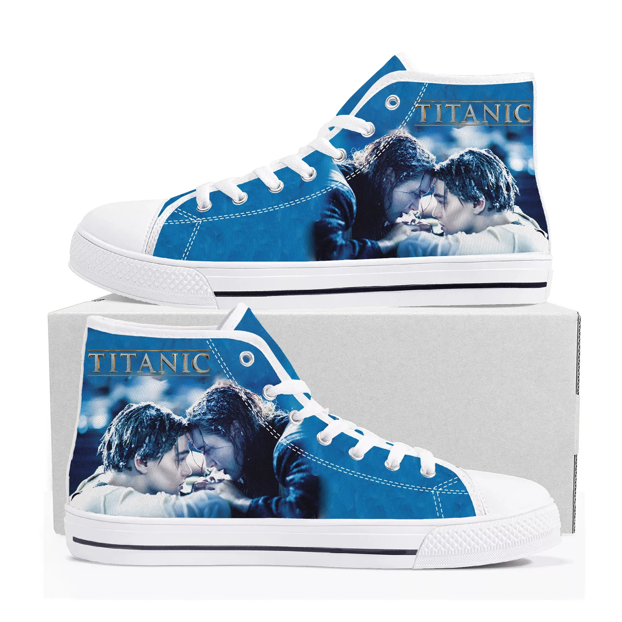 

titanic classic movie High Top High Quality Sneakers Mens Womens Teenager Canvas Sneaker Casual Custom Made Shoes Customize Shoe