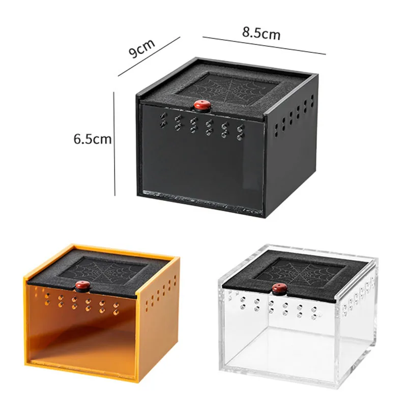 Spider Small Insect Breathable Breeding Box Prevent Escape Reptile Acrylic Terrarium Scorpion Beetle Insect Feeding Cage