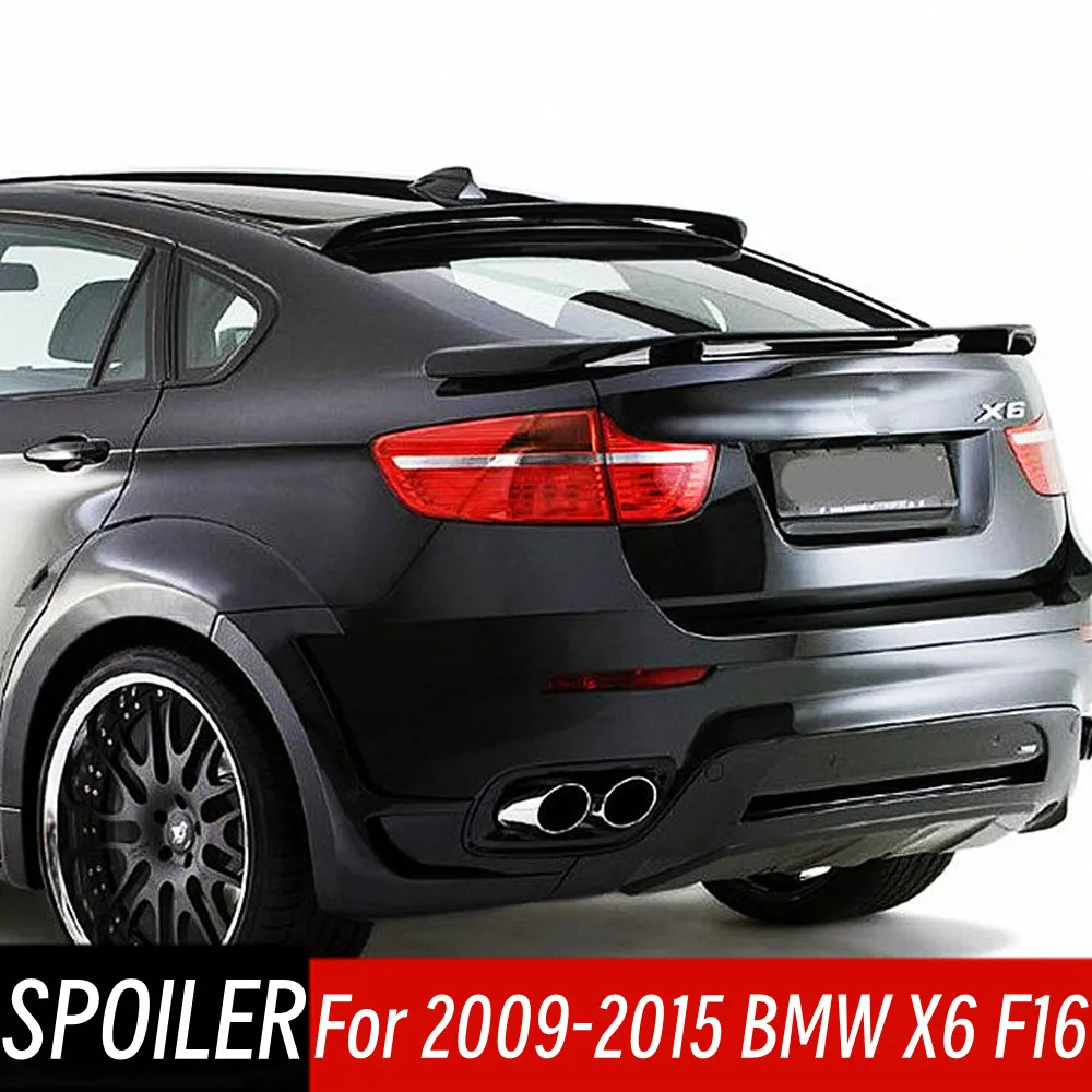 

For BMW X6 F16 2009-2015 Bodykit Car Rear Window Spoiler Wings ABS Plastic Black Carbon Trunk Lid Exterior Tuning Accessories