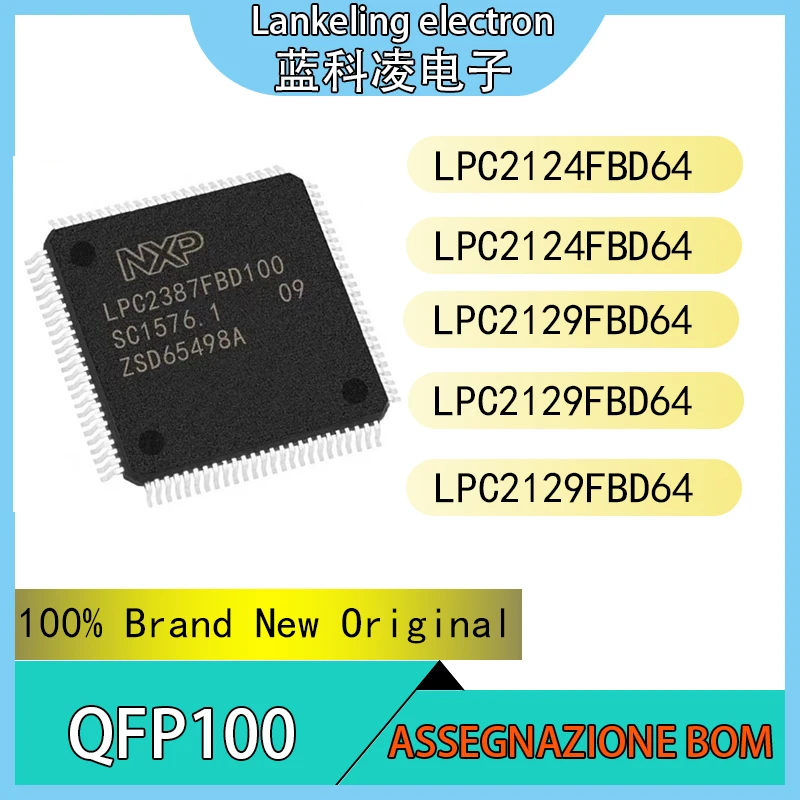 

LPC2361FBD100 LPC2364FBD100 LPC2366FBD100 LPC2368FBD100 LPC2387FBD100 100% Brand New Original Integrated circuit QFP100 chip